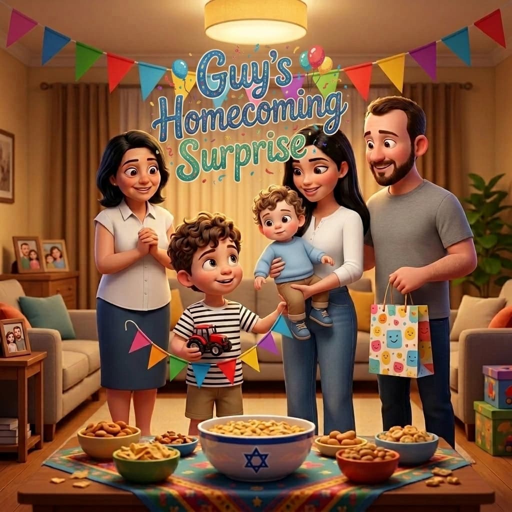 Personalized Lullaby storybook: Guy's Homecoming Surprise