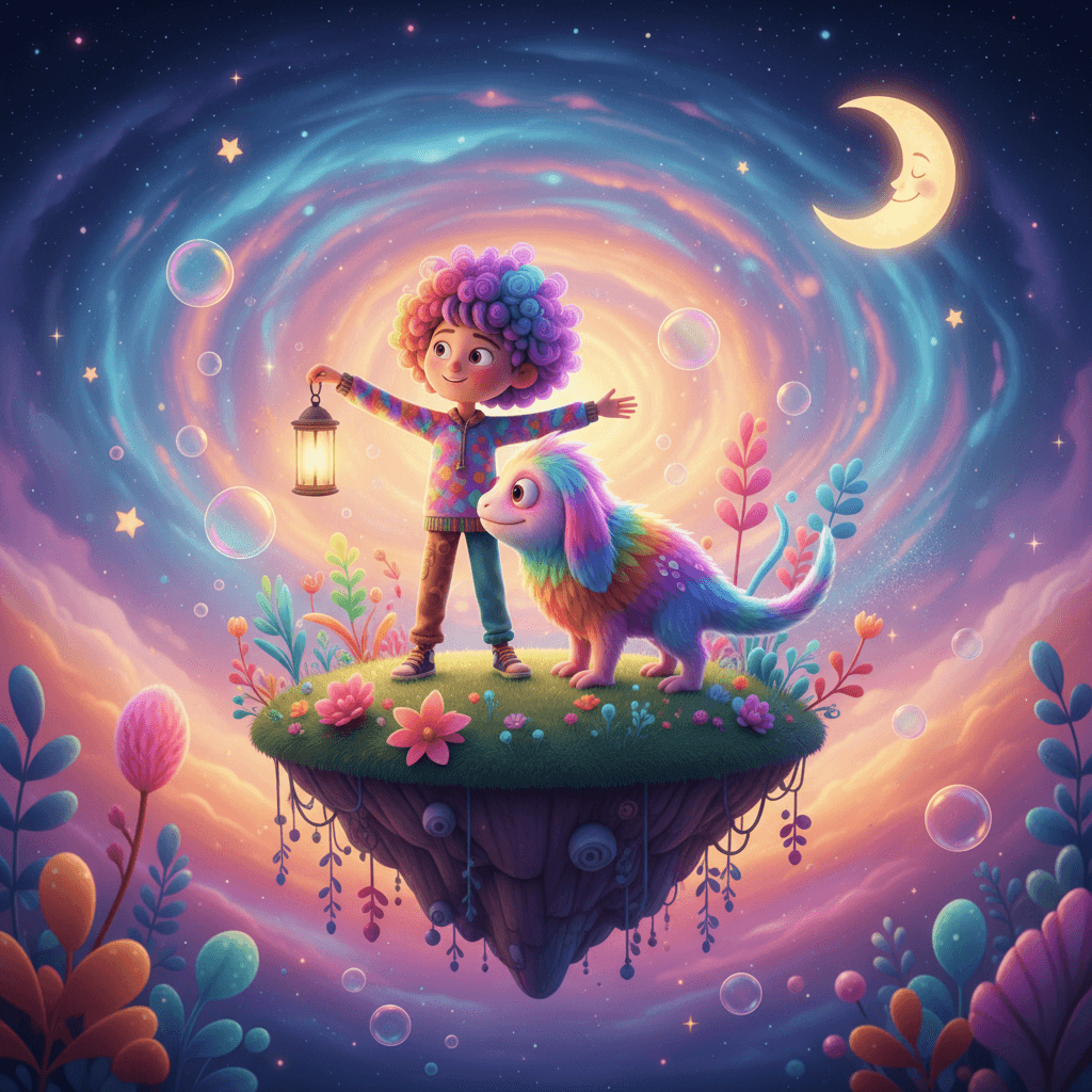 Illustrated toddler discovering what makes them special, from a personalized children's storybook starring the child